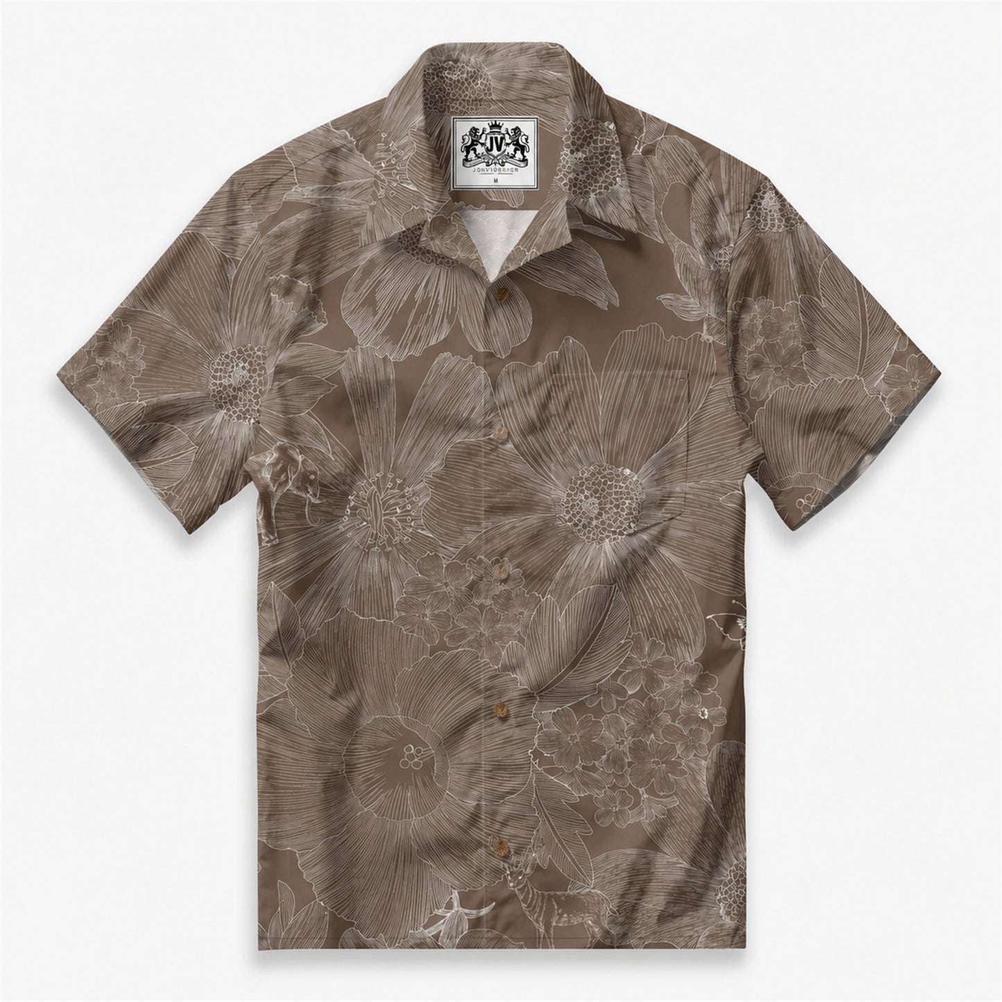 Indigo Floral Elephant Whisper Camp Shirt