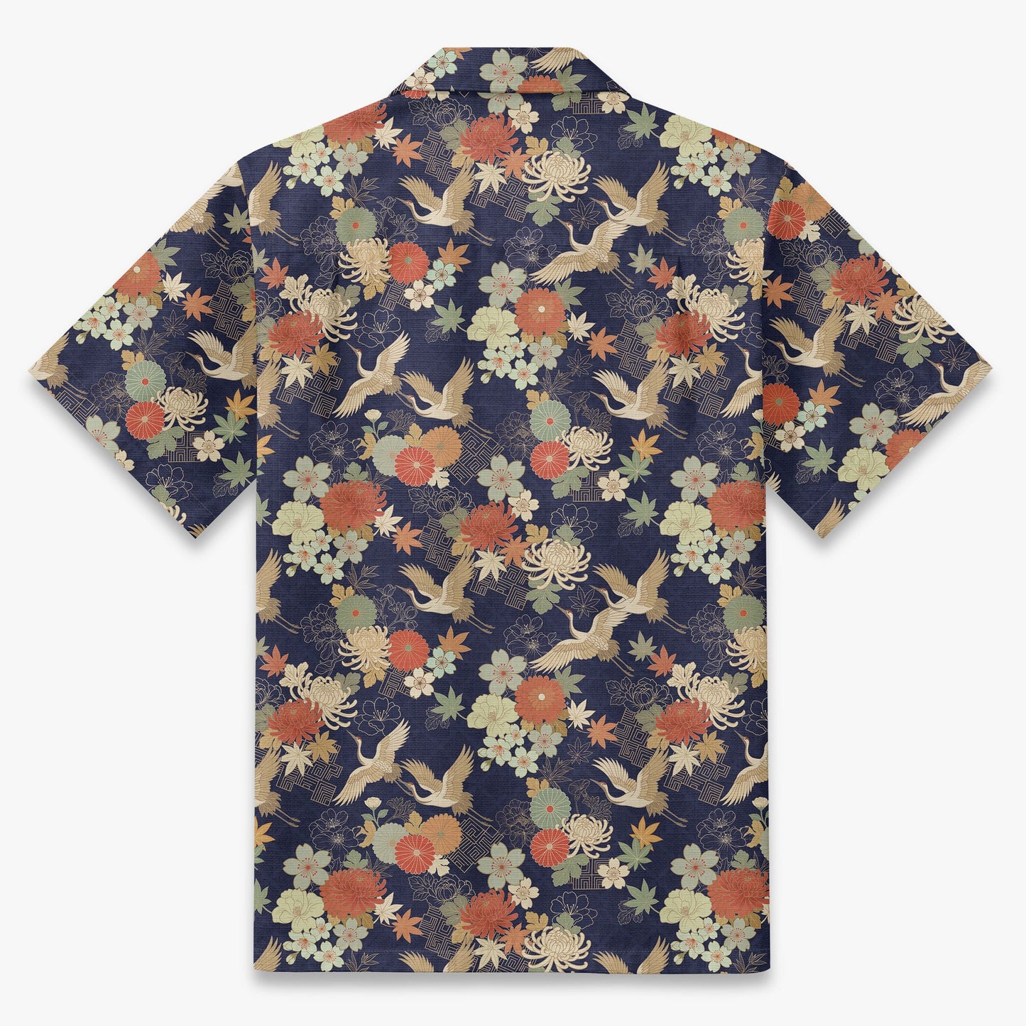 Midnight Crane Tapestry Resort Shirt