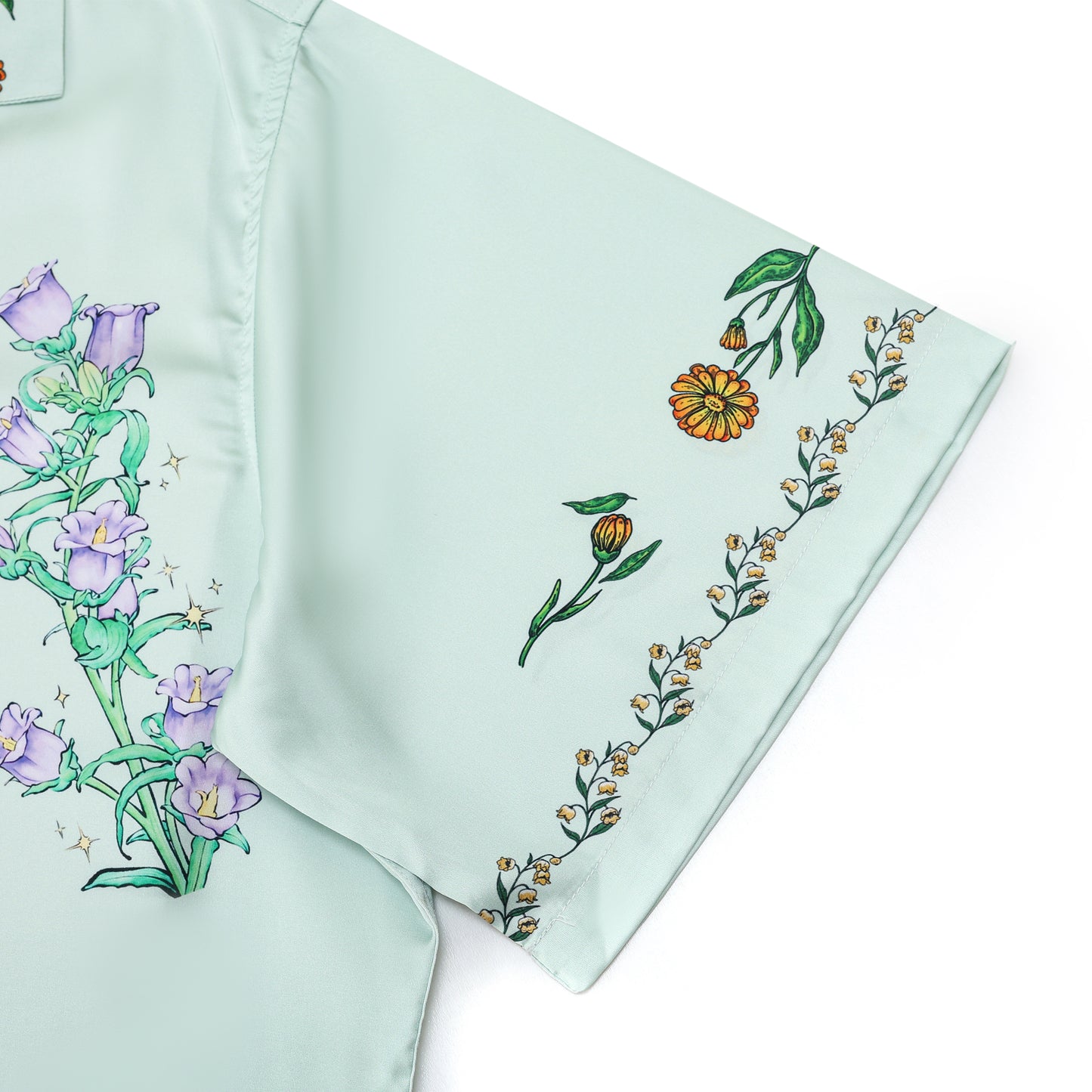 Summer Daisy Floral Pattern Camp Collar Casual Shirt for Men