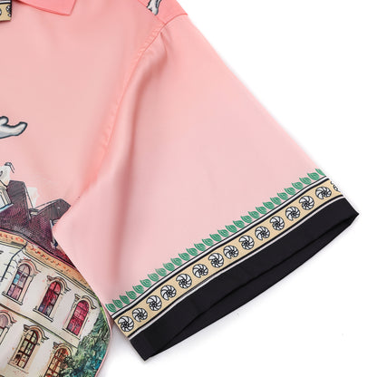 Goddess Statue Pattern Short Sleeve Drop Shoulder Shirt