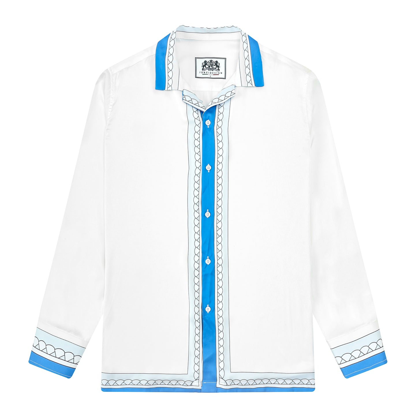 Palace Pattern Camp Collar Long Sleeve Shirt
