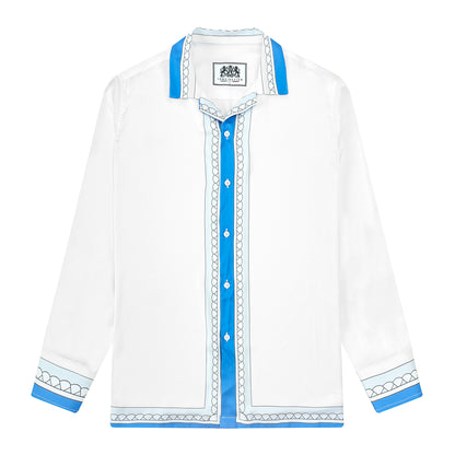 Palace Pattern Camp Collar Long Sleeve Shirt