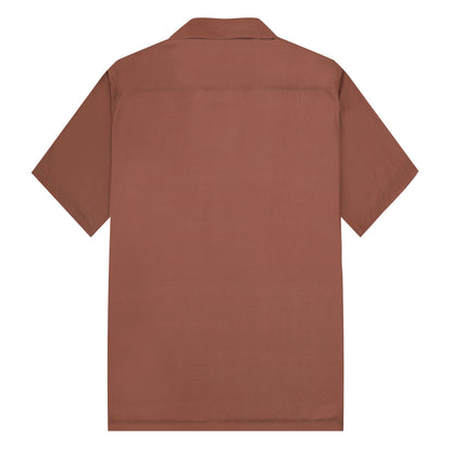 Skull Car Print Camp Collar Short Sleeve Shirt