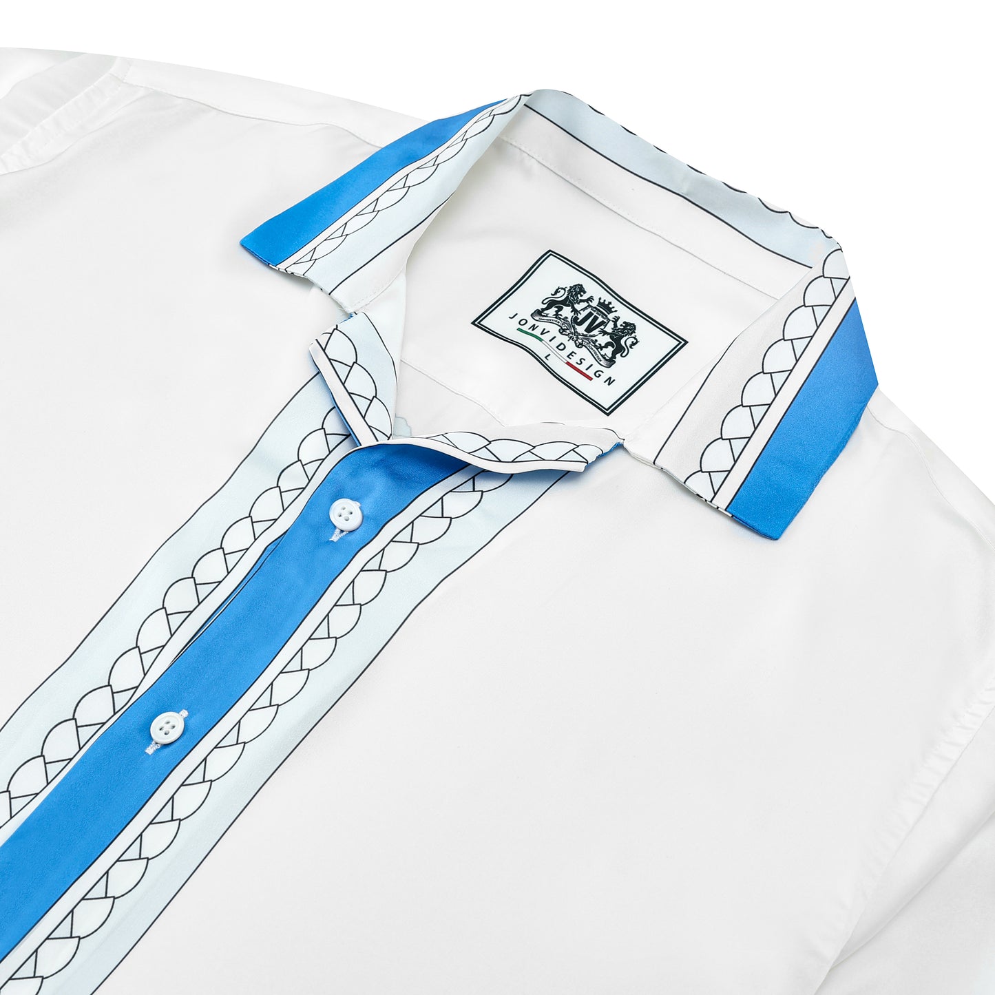 Palace Pattern Camp Collar Long Sleeve Shirt