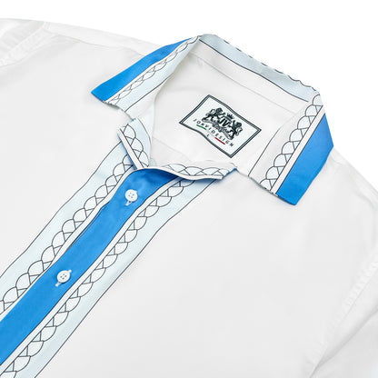 Palace Pattern Camp Collar Long Sleeve Shirt