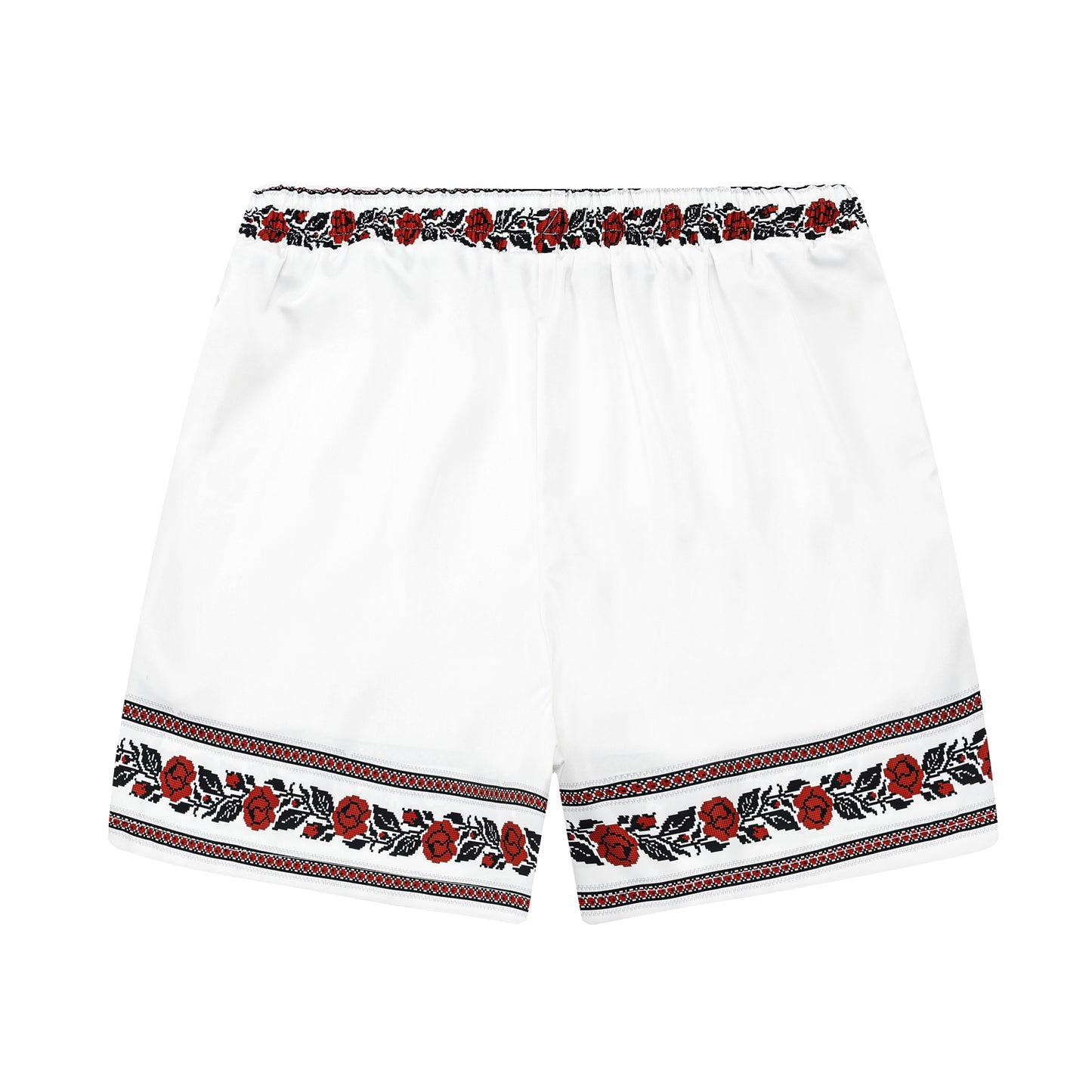 Floral Pattern Cherry Printed Waistband Shorts