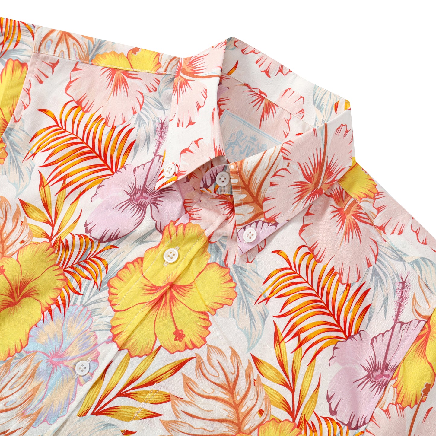 Lily Floral Pattern Short Sleeve Shirt