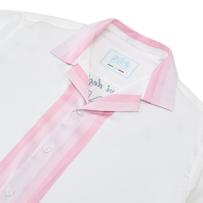 Vacation Wear Palm Tree Pattern Camp Collar Casual Shirt for Men