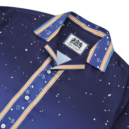 Cactus Bunny Pattern Camp Collar Casual Shirt for Men