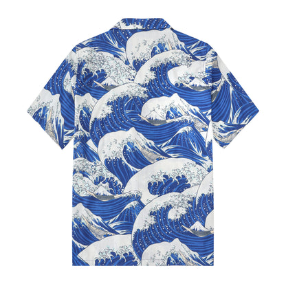 Great Wave Kanagawa Camp Collar Short Sleeve Shirt