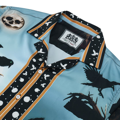 Halloween Bogy Long Sleeve Camp Collar Shirt