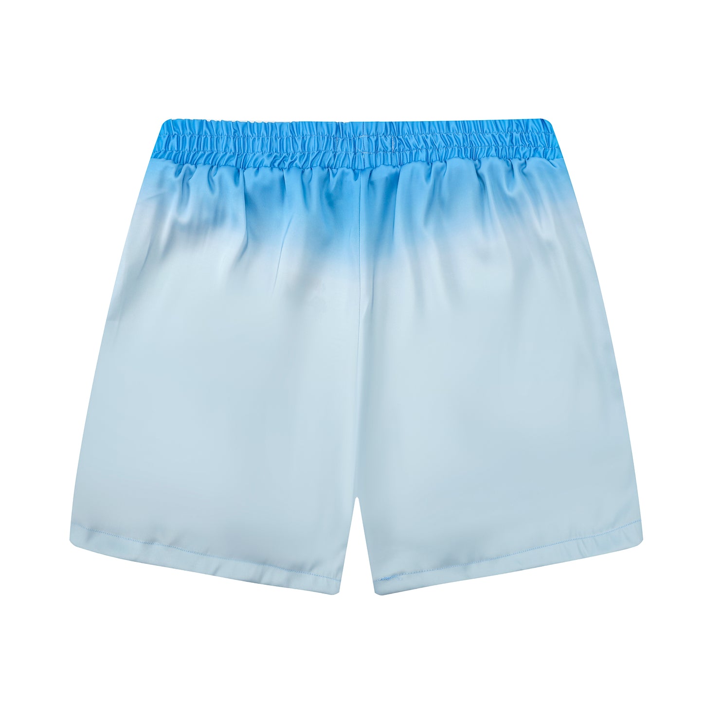 Blue Gradient Mouse Modified Car Print Elastic Waistband Summer Casual Shorts