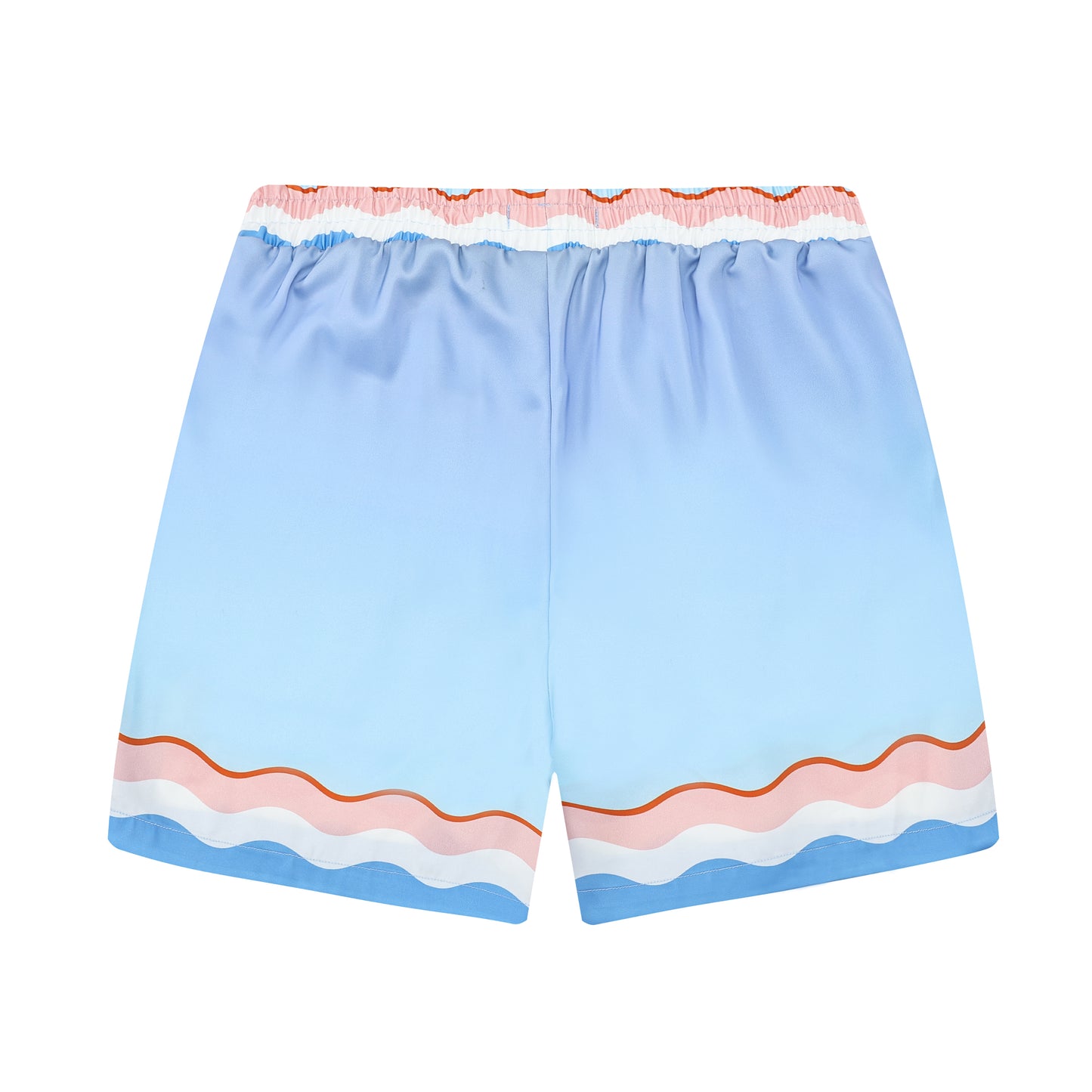Angel Sun Pattern Gradient Color Waistband Shorts