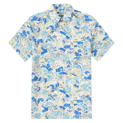 Gragon Dance Button Short Sleeve Shirt