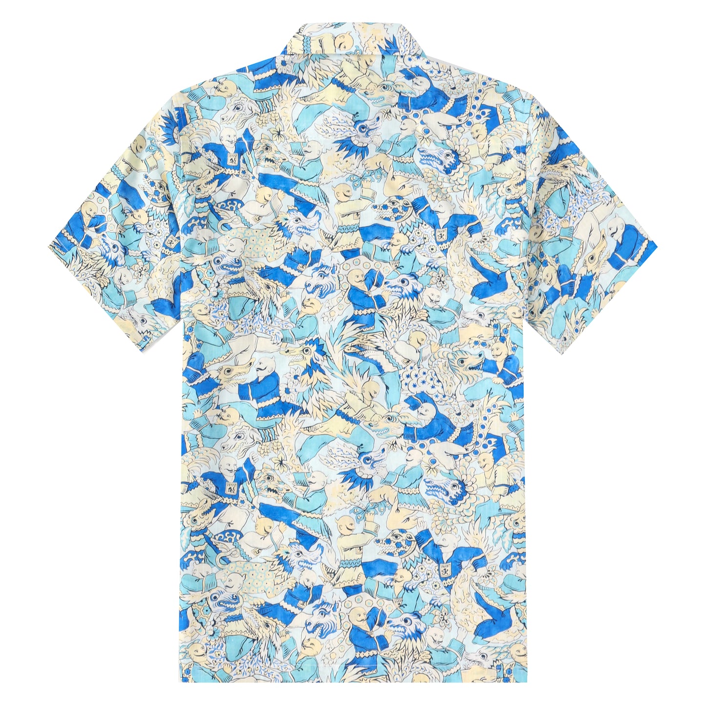 Gragon Dance Button Short Sleeve Shirt