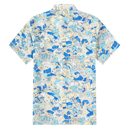 Gragon Dance Button Short Sleeve Shirt