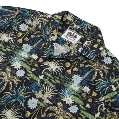 Aloha Style Floral Pattern Camp Collar Short Sleeve Shirt