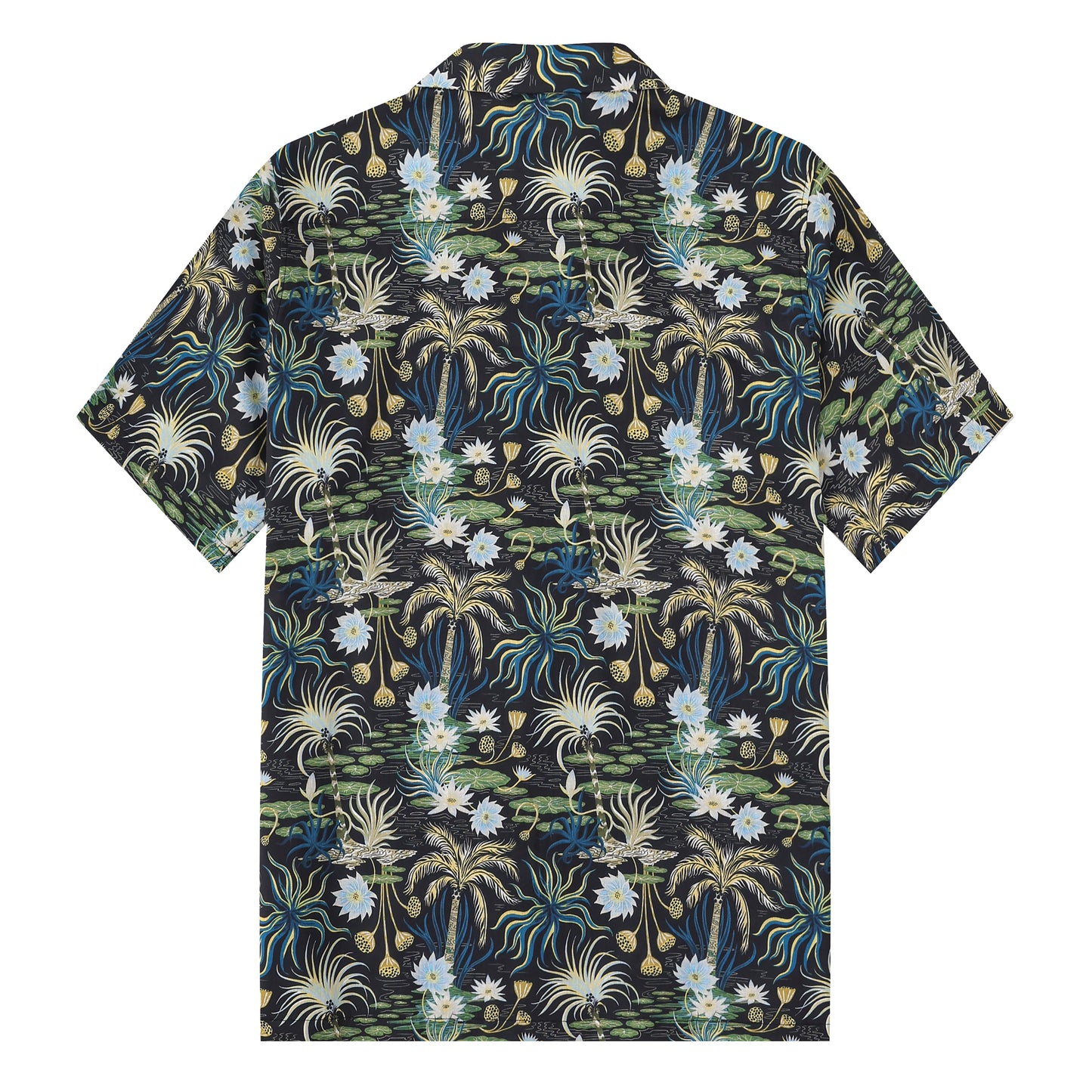 Aloha Style Floral Pattern Camp Collar Short Sleeve Shirt