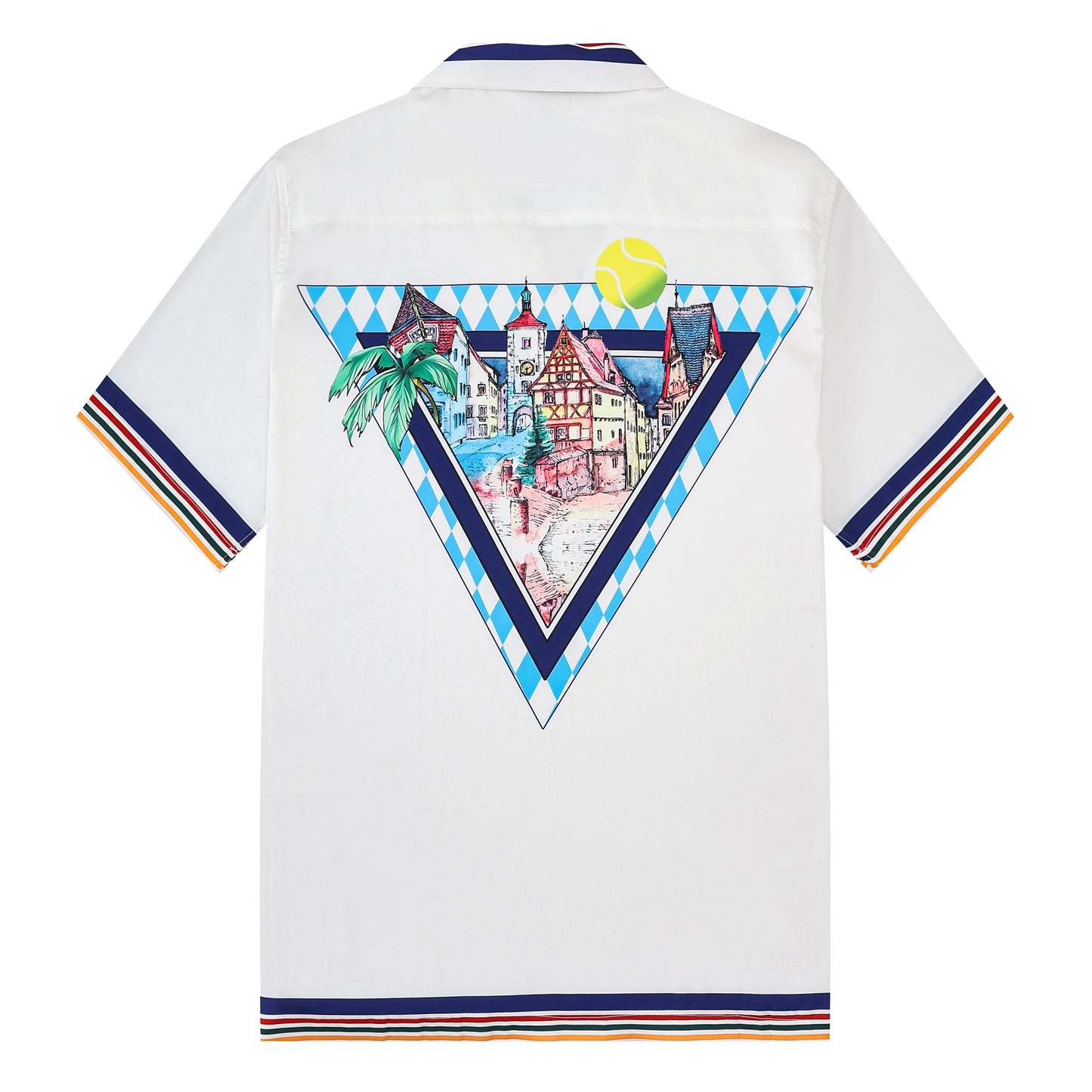 Tropical Style Short Sleeve Sports Shirt for Men