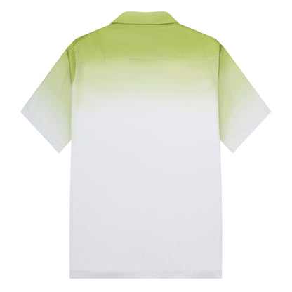 Modified Car Print Camp Collar Short Sleeve Shirt Gradient Color