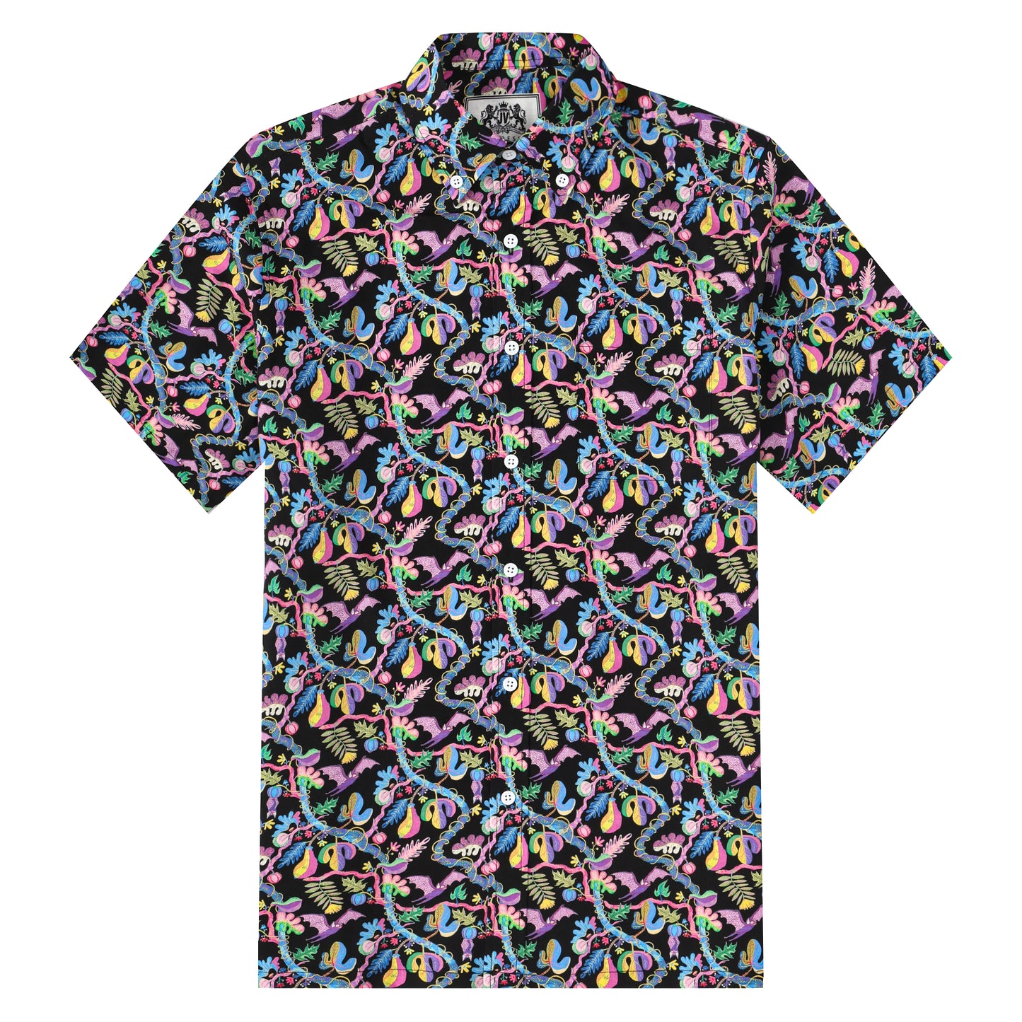 Aloha Style Batman Button Short Sleeve Shirt