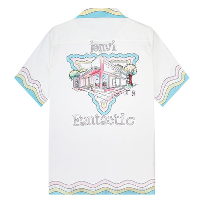 Animal House Building Camp Collar Short Sleeve Shirt