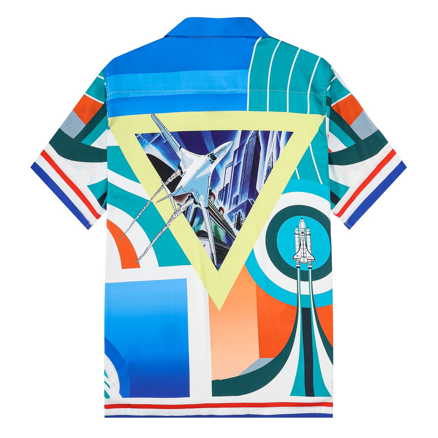 Graphic Design Camp Collar Casual Shirt for Men