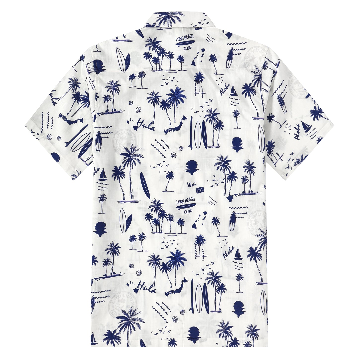 Beach Surfing Pattern Short Sleeve Shirt