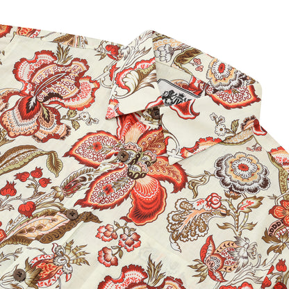 Floral Pattern Short Sleeve Sports Shirt Festival Wear