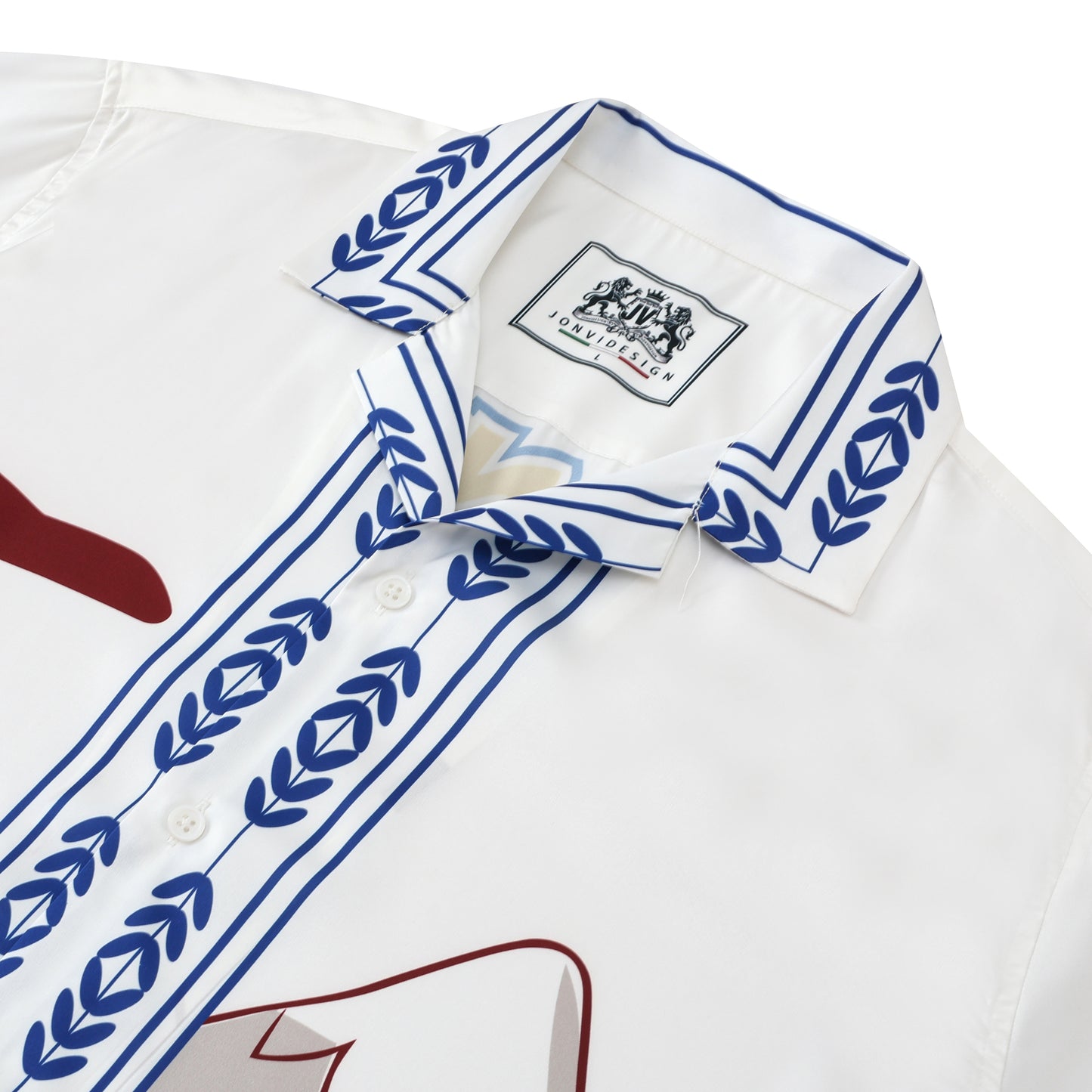 Snow Mountain Wind Turbine Pattern Short Sleeve Camp Collar Shirt