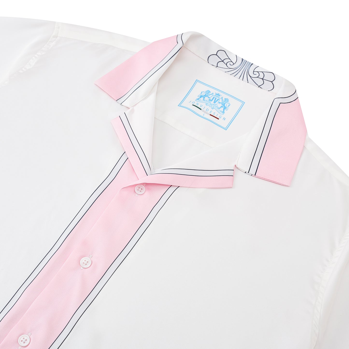 Marine Seahorse Pattern Short Sleeve Camp Collar Shirt