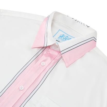 Marine Seahorse Pattern Short Sleeve Button Shirt