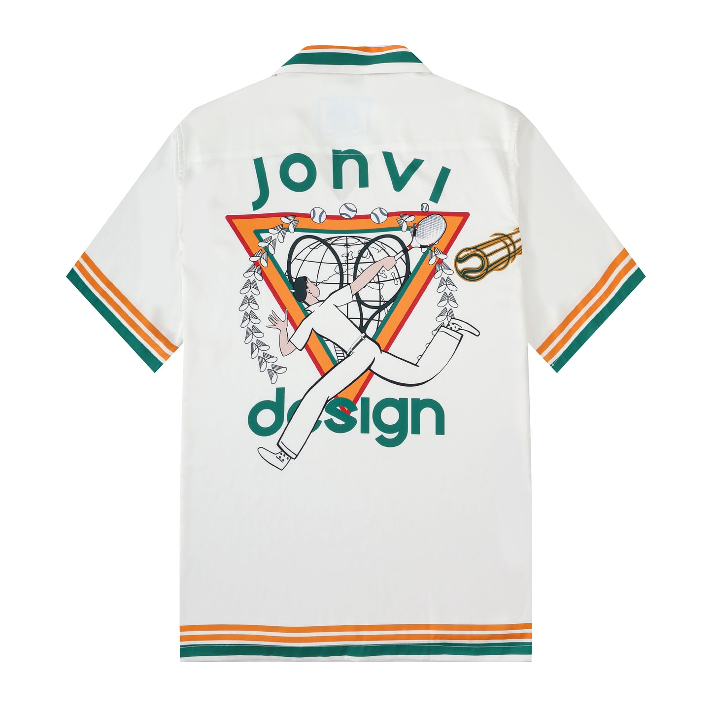 Tennis Court Sports Resort Wear Camp Collar Casual Shirt
