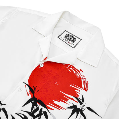 Sun Bamboo Combination Print Camp Collar Short Sleeve Shirt