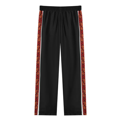 Headless Horseman Print Halloween Casual Trousers With Elastic Waistband