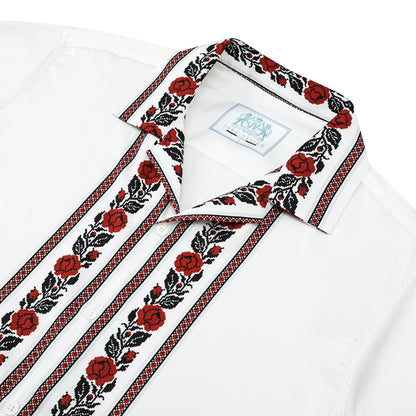 Floral Pattern Camp Collar Shirt