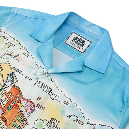 Yacht Holiday Theme Resort Wear Short Sleeve Sports Shirt