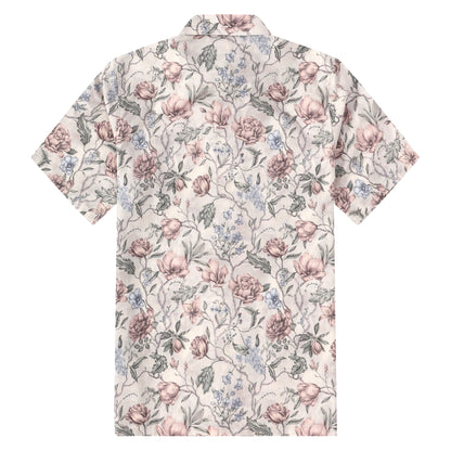 Floral Pattern Button Short Sleeve Shirt