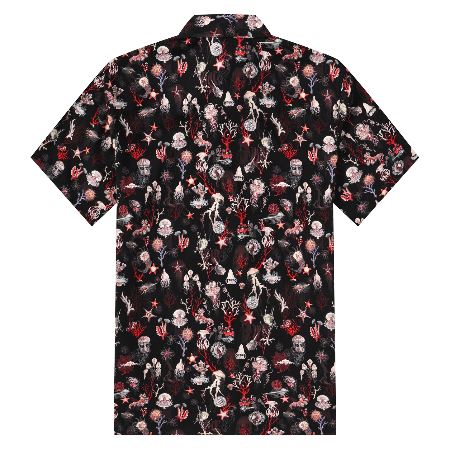 Aloha Underwater Creature Pattern Button Short Sleeve Shirt