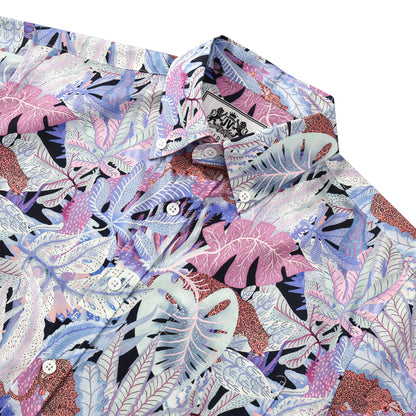 Tropical Aloha Pattern Button Short Sleeve Shirt