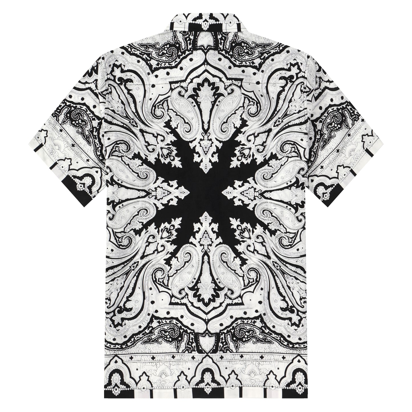 Beach Flower Pattern Button Short Sleeve Shirt