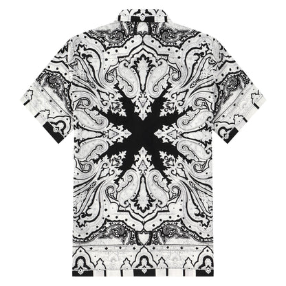 Beach Flower Pattern Button Short Sleeve Shirt