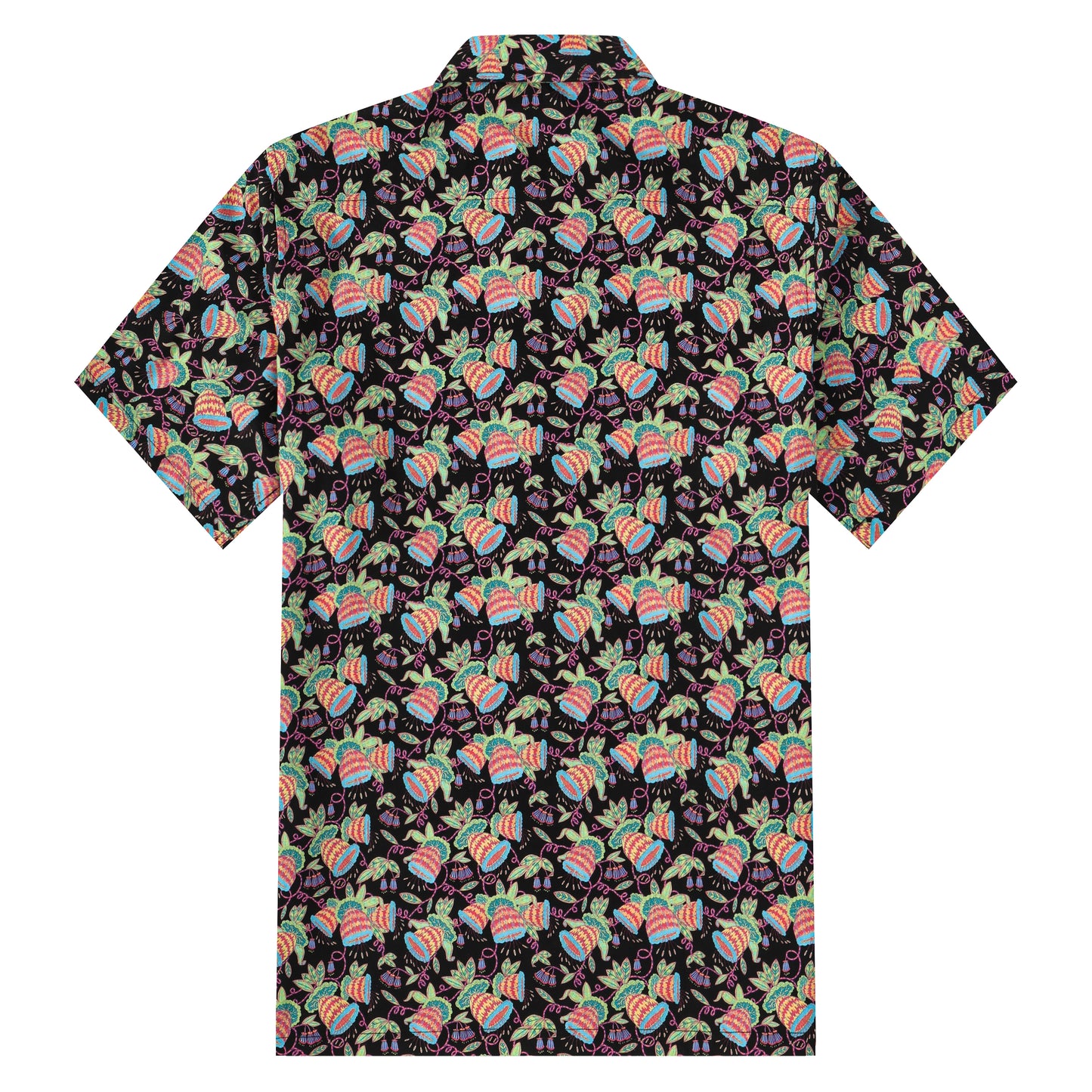 Plant Pattern Button Short Sleeve Shirt