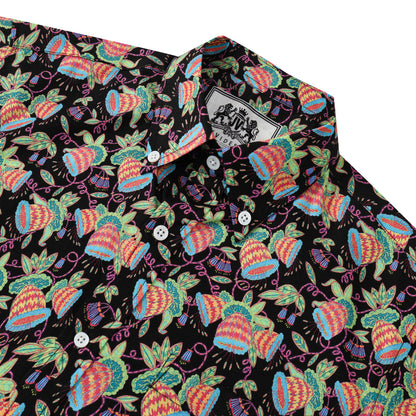 Plant Pattern Button Short Sleeve Shirt
