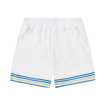 Grand Palace Pattern Silk Fiber Waistband Shorts