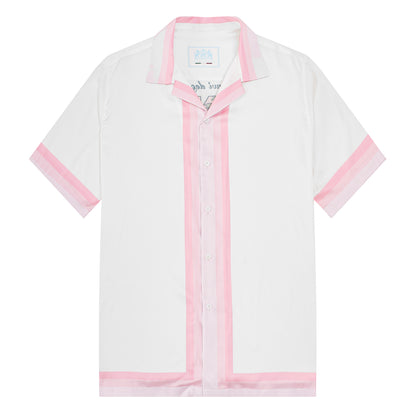 Vacation Wear Palm Tree Pattern Camp Collar Casual Shirt for Men