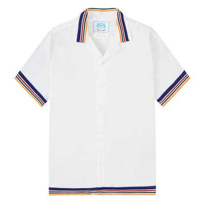 Western Architecture Camp Collar Casual Tennis Shirt