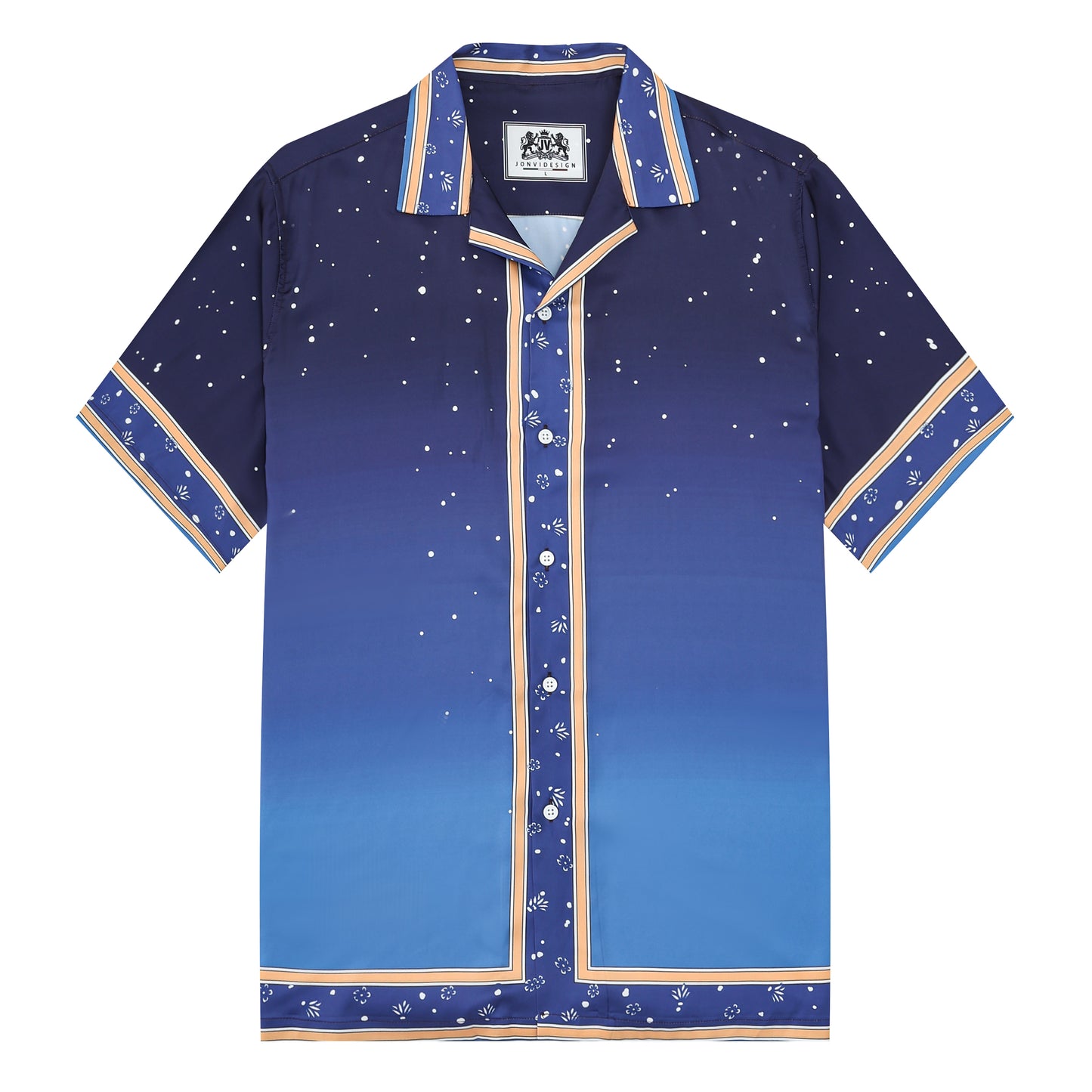 Cactus Bunny Pattern Camp Collar Casual Shirt for Men