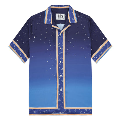 Cactus Bunny Pattern Camp Collar Casual Shirt for Men