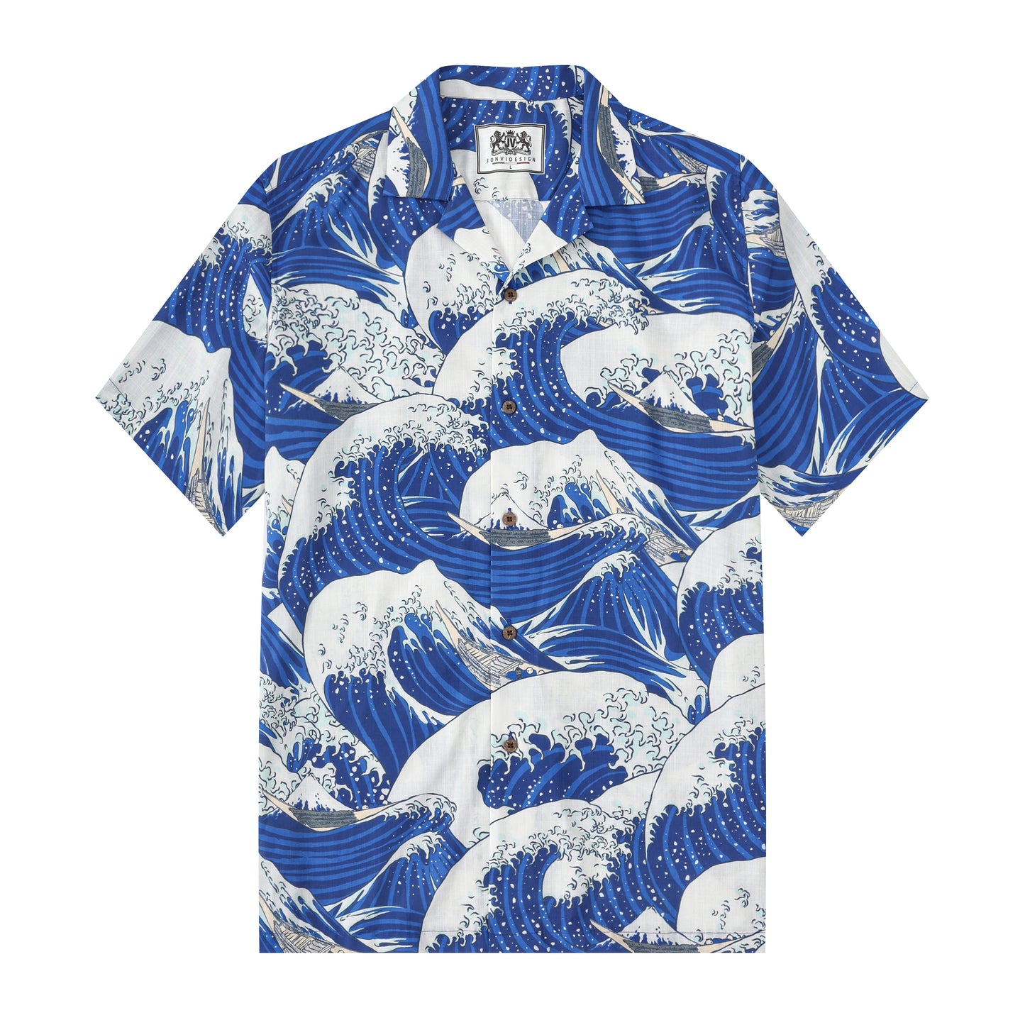 Great Wave Kanagawa Camp Collar Short Sleeve Shirt